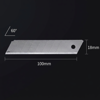 Lame de couteau utilitaire 0,6 x 18 mm, lame de coupe en acier à rupture rapide, 60 degrés, remplacement par bouton-poussoir pour usage industriel et bricolage