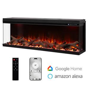 High End Customized Modern 50 Inch LED <strong>Light</strong> Embedded Heating 3 Sided Electric <strong>Fireplace</strong> <strong>for</strong> 3D <strong>Flame</strong> <strong>Effect</strong> - Product Image 2