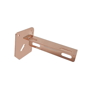 Support d'angle Wansheng avec siège 15 cm en acier laminé à froid or rose pour cadre de lit et quincaillerie de meubles - Product Image 1