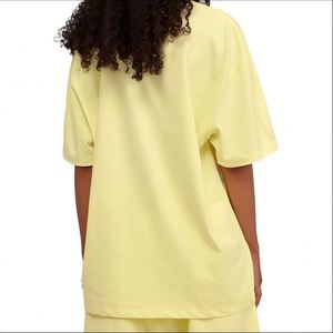 Camiseta de algodón de 305 g/m² para hombre, estilo urbano, corte holgado, color liso, cuello redondo, manga corta, juvenil, informal, estilo americano, de tela gruesa. - Product Image 4
