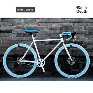 थोक उच्च कार्बन स्टील अल्ट्रा-लाइट डबल डिस्क ब्रेक पुरुषों की वयस्क सड़क साइकिल 24/26 इंच ठोस टायर 90 किलोग्राम भार क्षमता - Product Image 6