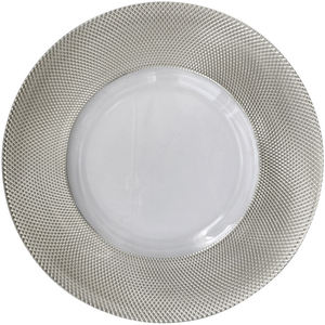 Assiettes rondes en maille dorée de 13 pouces avec logo personnalisé, vaisselle transparente, assiette à steak de 33 cm, vaisselle pour la salle à manger à domicile - Product Image 5