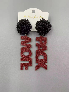 Boucles d'oreilles personnalisées avec des perles d'équipe de football, clous pour le jour du match, pour le lycée et l'université, cadeau pour elle - Product Image 6