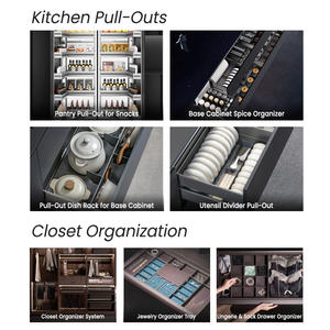 Armadi Moderni Compatti Bianchi HAIYUE, Guardaroba in Legno con Ante in Vetro, Cabina Armadio e Altri Sistemi di Organizzazione per Ripostiglio - Product Image 3