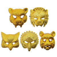 Masque en plastique à motif léopard animal d'horreur, accessoires pour fête d'Halloween, mascarade, festival, ambiance