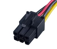 Kabel Konversi Daya GPU PCIe Molex 4Pin ke 6Pin, Adaptor Output Daya Stabil untuk Catu Daya Kartu Grafis Desktop