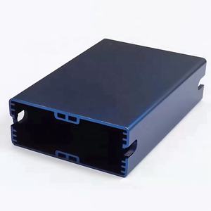 Boîtier en aluminium anodisé bleu foncé sur mesure, boîte de projet en métal brossé, perçage CNC, boîtier électronique pour audio haut de gamme - Product Image 4