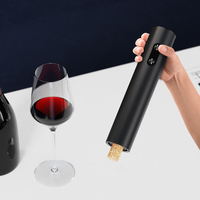 Ouvre-bouteille électrique automatique, alimenté par piles, en ABS, design élégant et simple avec boutons ronds, forme cylindrique