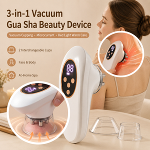 เครื่องนวดหน้าและผิวกาย 3 in 1 แบบสุญญากาศ กัวซา บิวตี้ ดีไวซ์ พร้อมระบบดูดสุญญากาศ ไมโครเคอร์เรนท์ แสงสีแดง และระบบให้ความร้อน - Product Image 1