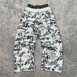 Pantalons de survêtement larges à jambes larges personnalisés avec impression sur écran pour hommes, en molleton français lourd, double taille, pantalon de survêtement ample - Product Image 2