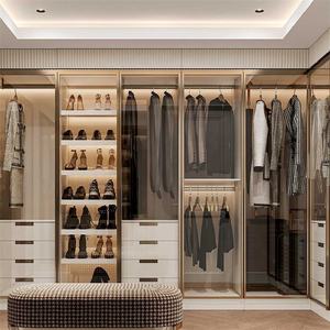 Garde-robe moderne sans rendez-vous garde-robe en mélamine à bas prix garde-robe garde-robe mobilier de chambre organisateur de vêtements garde-robes design - Product Image 1