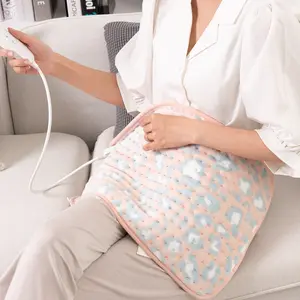 Electric heating pad for pain release with timer function washable