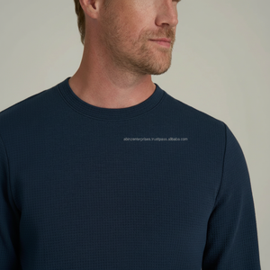 Sudadera Térmica de Invierno para Hombre de Primera Calidad, 100% Algodón, Transpirable, Diseño Sólido, Logotipo en Relieve, Cómoda - Product Image 1