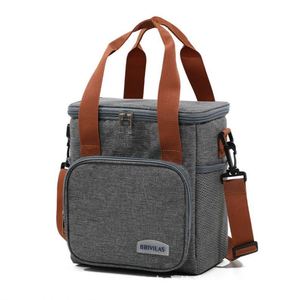 Sac isotherme portable personnalisé avec logo, vente en gros, double couche, grande capacité, sac à bento, conservation en plein air, sac de pique-nique - Product Image 3