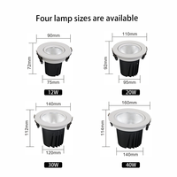 Plafonnier encastré moderne, 30W, 120mm, indice de rendu des couleurs élevé, puce à spectre complet, adapté à l'éclairage intérieur