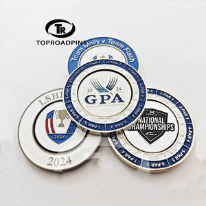 Gran Oferta personalizada Golf <span class=keywords><strong>Challenge</strong></span> Coin y Poker <span class=keywords><strong>Chip</strong></span> Steel Golf Ball Marker Baking Art Metal Aleación de zinc de Country Club - Product Image 1