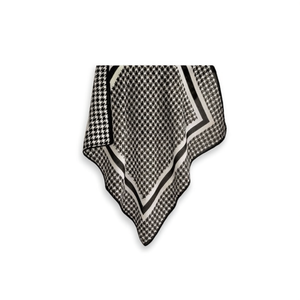 Foulard piccolo a quadri pied-de-poule 70x70cm 38g Accessorio moda per donna - Product Image 1
