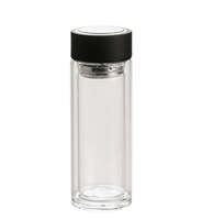 Bouteille d'eau en verre portable avec infuseur à fruits personnalisé, marque privée, avec filtre à thé, double paroi, verre borosilicate de haute qualité, bouteille à thé