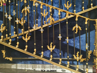 Balustrade décorative en laiton de haute qualité pour escalier en cristal