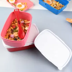 Nam Châm Có Sẵn Trường Học Trẻ Em BPA Free Lò Vi Sóng Cách Điện Nhựa Leakproof Bé Thực Phẩm Bento Trưa Box Cho Trẻ Em