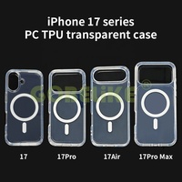 Coque de téléphone en TPU transparente magnétique antichoc de luxe personnalisée 17 Air pour iPhone 17 Air