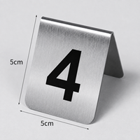 Numéros de table personnalisés en acier inoxydable SS304, tentes de table métalliques avec logo pour restaurant, café, mariage