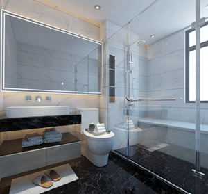 Nouveau design moderne Miroir rétroéclairé <span class=keywords><strong>de</strong></span> salle <span class=keywords><strong>de</strong></span> bains Miroir <span class=keywords><strong>de</strong></span> bain lumineux biseauté Miroir à led rétroéclairé Suspension murale Rectangle <span class=keywords><strong>5</strong></span> Mm - Product Image 6