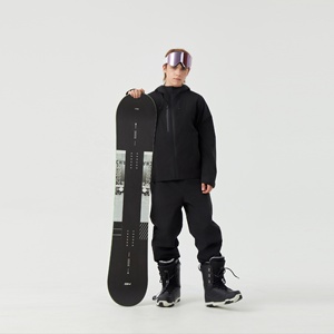 Veste de ski personnalisée imperméable à fermeture éclair, imprimée, 3 couches, coupe-vent, chaude, respirante, à capuche, hiver, OEM, tendance - Product Image 1
