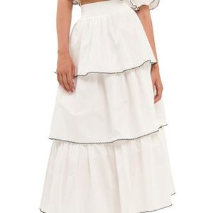 Moda Personalizar Ropa de señora Capas casuales Faldas escalonadas de mujer - Product Image 5