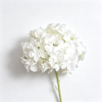 Bunga Hydrangea Buatan Sutra Baru, Realistis, Lembut, Tahan Air, Ringan, Buatan Tangan, Gaya Eropa Vintage, untuk Hari Ibu, Wisuda
