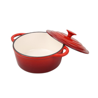 Casserole en fonte émaillée russe de haute qualité avec logo personnalisé, antiadhésive, pour soupes et ragoûts
