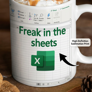 Taza de Café Divertida de 11 oz con Diseño de Excel, Taza de Cerámica para Contador, Compañero de Trabajo o Jefe - Product Image 2