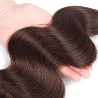 Vente en gros # 4 Bundles de Cheveux Ondulés Brun Chocolat 100% Naturels Soyeux et Doux pour Extensions de Tissage pour Salons et Usage Quotidien Féminin