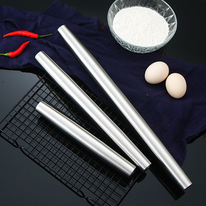 304 Stainless Steel <b>Rolling</b> <b>Pin</b> Small 22.5cm Medium 32.5cm Large 42.5cm For Dough Pizza Baking Kitchen Tool - Product Image 1