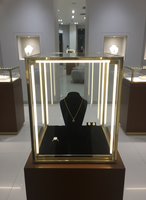 Support de présentation de bijoux rotatif à 360 degrés, respectueux de l'environnement, avec logo personnalisé, laque blanche, acier inoxydable doré