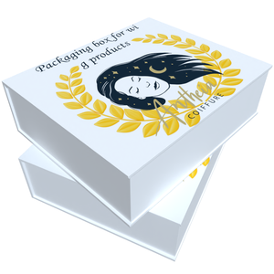 Boîte-cadeau de perruque de grande taille pour femmes bon marché doublée de perruque de satin Boîte d'emballage en papier pliable d'estampage d'or de perruque - Product Image 4