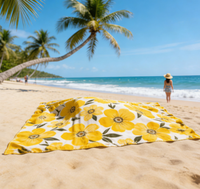 Robe Sarong Hawaïenne en Rayonne à Imprimé Numérique Tropical Personnalisé, Motif Fleur d'Hibiscus, Cache-Maillot de Bain de Plage, Paréo