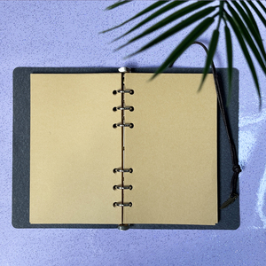 Cuaderno hecho a mano A6, hojas reemplazables, regalo reflexivo para maestros en el Día del maestro con círculos, cuadrados, líneas y formas - Product Image 5