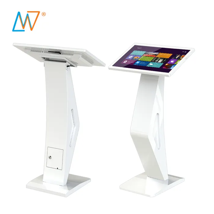 slim indoor hd tv floor standing kiosk android led totem touch screen monitor digital display 24 inch