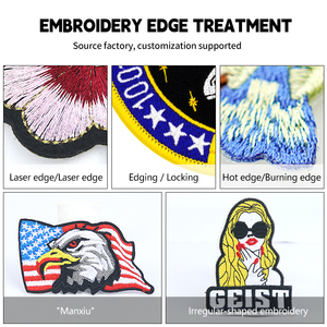 Toppa su misura su misura del ricamo della lettera rotonda del ferro sulle toppe circolari del ricamo per il cappello accessori della borsa di abbigliamento - Product Image 5