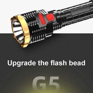 Linterna LED de Alta Potencia para Exteriores WOSEN 2024, Cuerpo de Aluminio, Recargable por USB, con COB Integrado y Batería 18650 - Product Image 4