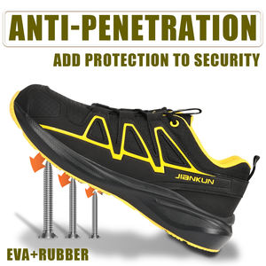 JIANKUN 야외 통기성 경량 EVA 고무 밑창 안전 신발 남성용 안티 스매싱 안티 펑크 안전 작업 부츠 - Product Image 2