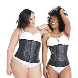 Slim Fajas Colombianas Reductoras <span class=keywords><strong>Y</strong></span> Moldeadoras Para Mujer Underbust Latex Waist Trainer Hourglass Body Shaper para Mujer - Product Image 4
