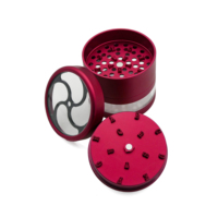 Broyeur à herbes en aluminium de qualité aéronautique 63 mm, 4 couches, finition anodisée, broyeur à tabac et épices, accessoires de fumage robustes