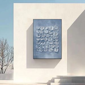 Cuadro Abstracto Vertical Grande Estilo Wabi Sabi, Pintura 3D Hecha a Mano sobre Lienzo para Decoración Moderna del Hogar - Product Image 4