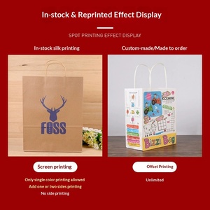 Bolsas de Papel Kraft para Compras, con Asas Personalizadas, para Regalos y Comida para Llevar, para Ropa y Alimentos - Product Image 2