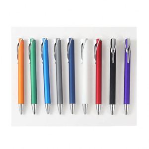 Promotional Custom Logo Custom Metal Aluminum Ballpoint Pen 1.0mm Multi-Color Rubber Coated Business Signature Pen <b>Gifts</b> - Product Image 3