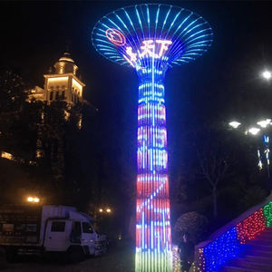 ไฟคริสต์มาสในร่มแบบตั้งเสา สำหรับตกแต่งเทศกาลวันหยุด แสงไฟกันน้ำระดับ IP65 รูปทรงสี่เหลี่ยม สำหรับสวนสนุกและห้างสรรพสินค้า - Product Image 1