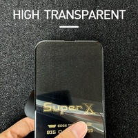 Lot de 10 protections d'écran en verre trempé incurvé à couverture intégrale Super X Glass pour iPhone 5 6 7 8 X Xs 11 12 13 14 Plus Pro Max