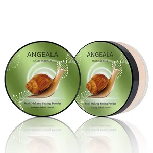 Angela Wholesale Crème hydratante Correcteur naturel Poudre de réglage d'escargot Réglage et contrôle de l'huile